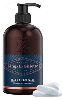 Gillette King C Beard Grooming Shampoo & Face Wash for Men with Coconut Water Argan Oil & Avocado Oil 350 ml