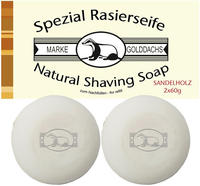 Rasierseife Sandelholz 2er Pack GOLDDACH 2X60 g