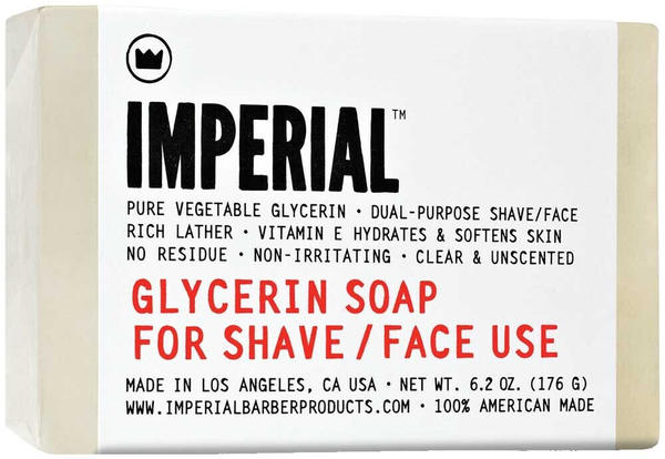 Imperial Barber Products Glycerin Shave/Face Soap Bar (183ml)
