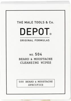 DEPOT 504 Beard & Moustache Cleansing Wipes 12er Pack