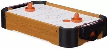 Relaxdays Airhockey Tischspiel MDF, 2 Pucks, 56x31cm