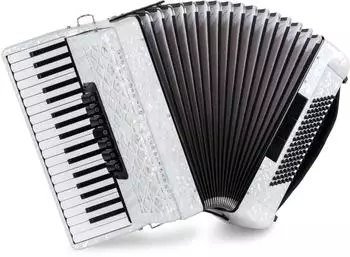 Classic Cantabile Secondo V Akkordeon 96 Bass, weiß perloid (00110345)