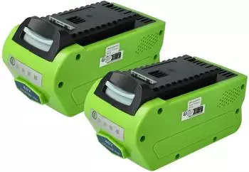 EXTENSILO Ersatzakku 2er-Set Li-Ion 5000mAh 40V, kompatibel mit Greenworks (181411175-7)