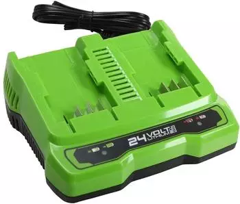 Greenworks G24X2UC4 24V Doppelsteckdosen-Schnellladeger&auml;t Li-ion (G24X2UC4)