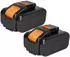 EXTENSILO Ersatz-Akku 2er-Pack Li-Ion 6000mAh 20V (183495997-22)