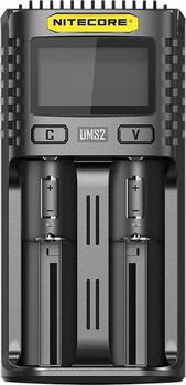 Nitecore UMS2 Universal USB-Schnellladeger&auml;t mit 2 Ladesch&auml;chten (NC-UMS2)