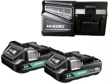 Hikoki Set 2x 18V Akkupack BSL1820M (2 Ah) und 18V Ladeger&auml;t UC18YFSL