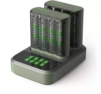 G & P Naturarznei ReCyko M452D 2x4-Port Dockingstation Schnellladeger&auml;t NiMH AA/AAA (GPRCKCHM452D457)