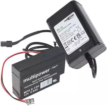 AccuCell Ladegerät mit 1 Akku für Bleiakku MP0.8-12H (2-24L-SET)