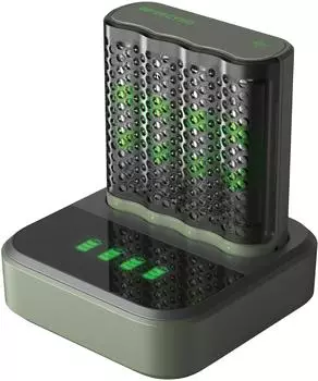 G & P Naturarznei ReCyko+ M452D 4-Port Schnellladeger&auml;t mit Dockingstation AA/AAA (GPRCKCHM452D440)