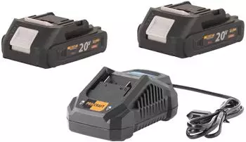PROCRAFT Starter Set 20V, Schnellladeger&auml;t 20/4A + 2x Akku 2,0Ah 20/2A