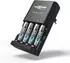 Ansmann Powerline 4 Smart Ladegerät AA/AAA NiCd/NiMH mit 4x AAA 1100 Akkus (1001-0049-01)
