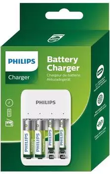 Philips Batterieladeger&auml;t USB, inkl. AA- & AAA-Batterien