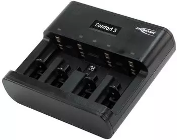 Ansmann Comfort 5 Ladegerät für NiMH-Akkus AAA, AA, C, D & 9V (1001-0038)