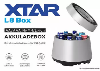 Xtar L8 Pro Ladeger&auml;t AA/AAA Li-Ion 1,5V / NiMH 1,2V