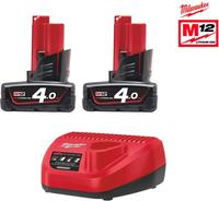 Milwaukee Starterset 12 Volt 4933459211 M12NRG-402 2x 12V/4,0Ah Li-Ion, 1 St&uuml;ck