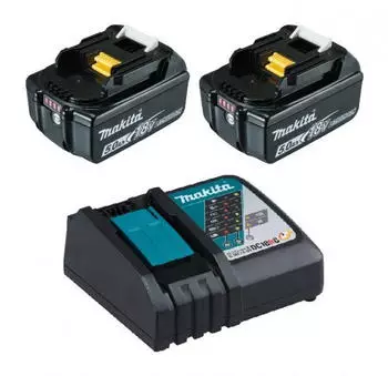 Makita DC18RC + 2 x BL1850B 18V 5,0 Ah
