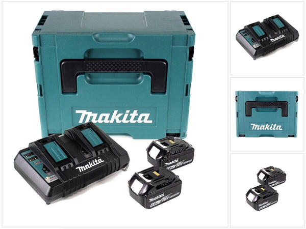 Makita Makita Power Source Kit Li 18V ( DC18RD + 2x BL1860B)