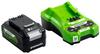 Greenworks Starter Kit 4Ah Batterie + Ladegerät GSK24B4 (2936507)
