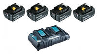 Makita Werkzeugakku Power Source Kit, 199483-0, 18V / 5,0Ah, 4 Akkus und