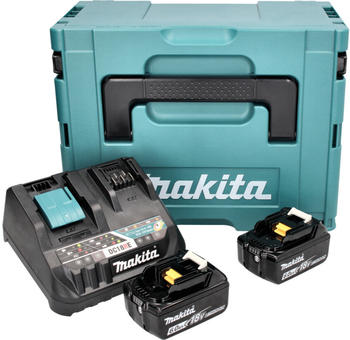 Makita Power Source Kit 18V (DC18RE 198720-9 + 2x BL 1860 B 6.0Ah + Makpac)