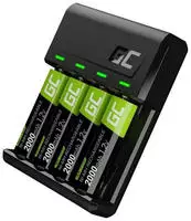 Green Cell GC VitalCharger charger set and 4x AA 2000mAh Ni-MH batteries