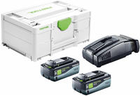 Festool Energie-Set SYS 18V 2x8,0/SCA16 Ausf&uuml;hrung: 2 x Akkupack BP 18 Li 8,0 HP-ASI
