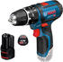2 Ah, mit 1 Akku: Bosch GSB 12V-15 Professional