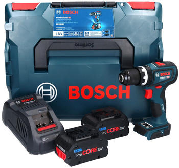 Bosch GSB 18V-90 C (2x 5,5 Ah ProCORE + Ladegerät+ L-Boxx)