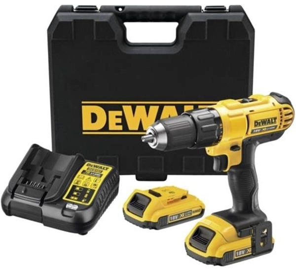 Dewalt DCD771D2 Accuschroefboormachine, 18 volt, 2 versnellingen, volledig metalen aandrijving, elektronische motorrem, 15-traps koppelmodule, max. koppel 42 Nm, 2 x 2,0 Ah Li-ion accu's en oplader Dewalt DCD771D2 Accuschroefboormachine, 18 volt, 2 versnellingen, volledig metalen aandrijving, elektronische motorrem, 15-traps koppelmodule, max. koppel 42 Nm, 2 x 2,0 Ah Li-ion accu's en oplader