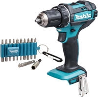 Makita DDF 482 Z Akku Bohrschrauber 18 V 62 Nm + 22 tlg. Bit Set - ohne Akku, ohne