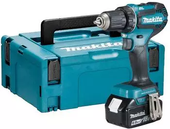 Makita DDF485 + 6 Ah Akku BL1860B + Makpac Gr. 2
