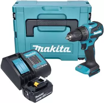 Makita Akku-Schlagbohrschrauber DDF490SG1J (1x Akku 6,0 Ah + Ladeger&auml;t + Makpac)
