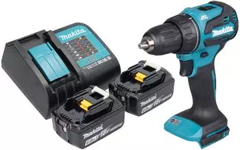 Makita Akku-Schlagbohrschrauber DDF490SG (2x Akku 6,0 Ah + Ladegerät)