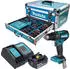 Makita DHP485SF1X9 (1x Akku 3,0 Ah + Ladegerät + 96 tlg. Zubehör Set + Koffer)