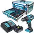 Makita Akku-Schlagbohrschrauber DHP490SF1X9 (1x Akku 3,0 Ah + Ladegerät + 96 tlg. Zubehör Set + Koffer)