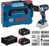 Bosch GSR 18V-110 C Professional + 2 x 5.0 Ah und Ladegerät + Bit-Set in L-BOXX