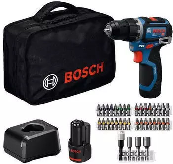 Bosch PRO GSB12V-32 2 x Akku + Ladeger&auml;t + 36-teiliges Zubeh&ouml;r + Werkzeugtasch
