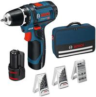 Bosch Akku-Bohrschrauber 'GSR 12V-15 Professional' mit 2 Akkus, Tasche und