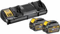 DeWalt Werkzeugakku XR FLEXVOLT Starter-Set, DCB132T2-QW, 54V / 2,0Ah, 18V / 6,0Ah, 2