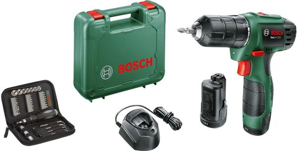 Bosch EasyDrill 12-2 (2 x 1,5 Ah + Ladegerät + Zubehör-Set)