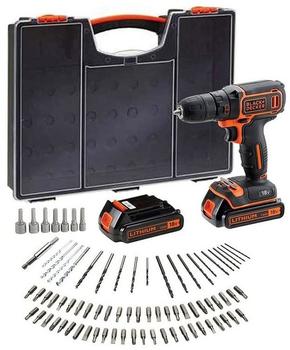 Black & Decker BDC718AS2O Akku-Bohrschrauber 18V 1,5Ah, 2 Akkus, 2 Geschwindigkeiten (BDC718AS2O-QW)