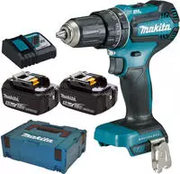 Makita Akku-Schlagbohrschrauber "DHP485RTJ" mit 2 Akkus 18 V/5 Ah und Ladeger&auml;t,