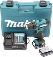 Makita DF333DSAE Akku-Bohrschrauber mit 2 Akkus und Koffer 12V / 2,0Ah