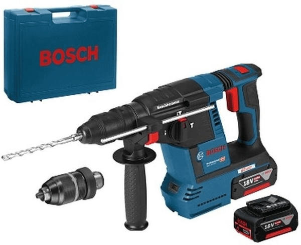 Bosch GBH 18V-26 F Professional (2 x 5,0 Ah + Schnellladegerät) in L-Boxx