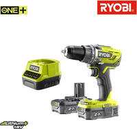 RYOBI 5133003348, Ryobi Akku-Bohrschrauber 18 V ONE+, 50 Nm Drehmoment, 2x 2,0...