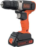 Black+decker Werkzeug - 18v Akku-bohrmaschine, 1x 1,5 Ah Akku, Ladeger&auml;t Bcd001c1-qw