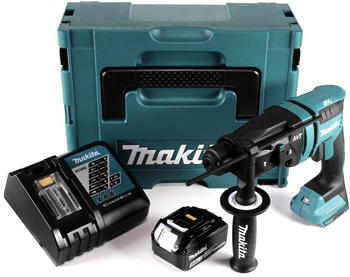 Makita DHR 182 RT1J Akku Bohrhammer 18V 1,7J SDS plus Brushless + 1x Akku 5,0Ah + Ladegerät + Makpac