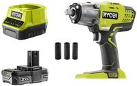 Ryobi - Schlagmaschine 18v One+ - 3 Modi - 1/2" Vierkantantrieb + 2 Ah Batterie,