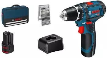Bosch GSR 12V-15 Professional (2x2,0Ah + Charger + Bag+ Bits)